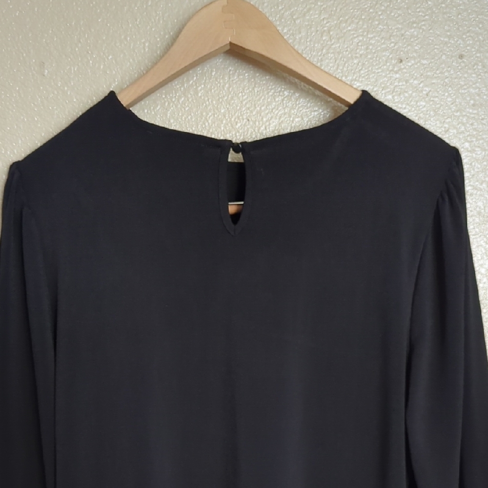 Adrianna Papell Cut- Out Classic Black Attire Quarter Sleeves - Picture 8 of 9